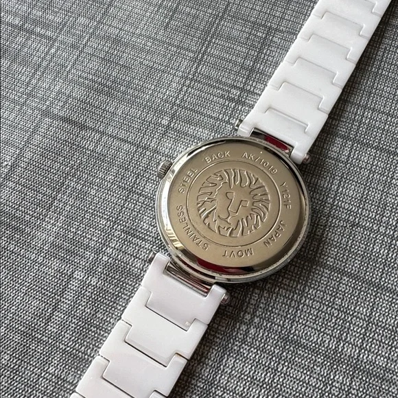 Anne Klein White Diamond Accent Ceramic Watch - Picture 8 of 12